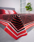 Premium Cotton Digital Print Bedsheet – Red