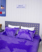 Premium Cotton Digital Print Bedsheet – Purple