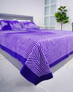 Premium Cotton Digital Print Bedsheet – Purple