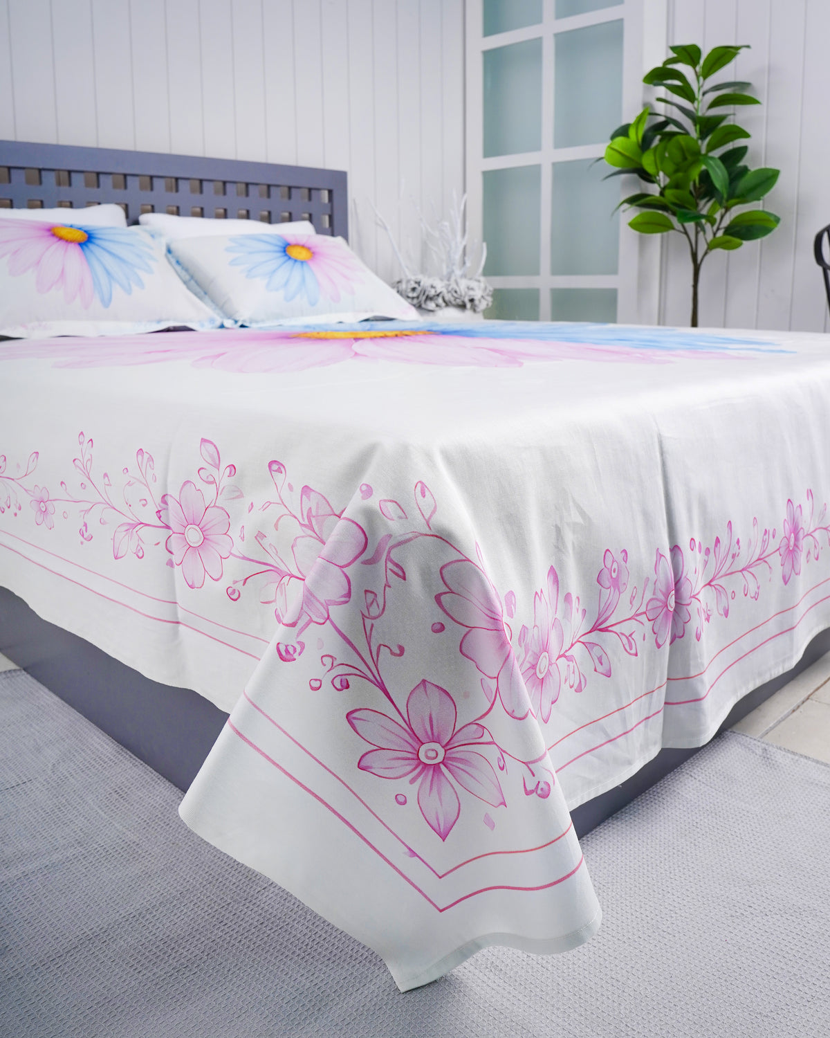 Premium Cotton Digital Print Bedsheet
